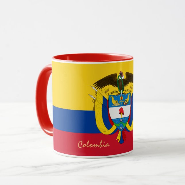 Colombian Flag & Colombia patriot / sports Mug (Front Left)