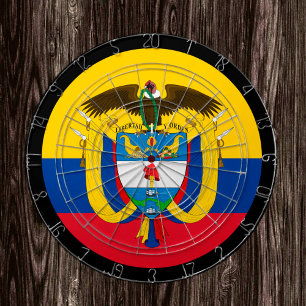 Colombian Flag Dartboard & darts / game board