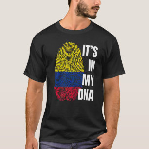 Colombian Flag Dna Fingerprint Colombia T-Shirt