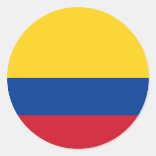 Colombian Flag, Flag of Colombia Classic Round Sticker