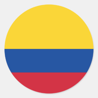 Colombian Flag, Flag of Colombia Classic Round Sticker