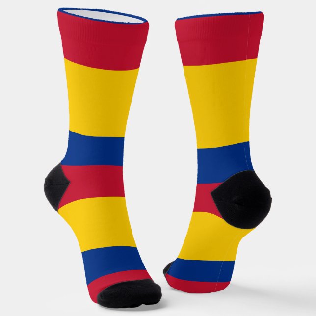 Colombian flag socks (Angled)