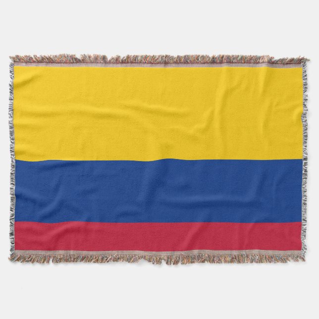 Colombian flag throw blanket (Front)