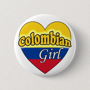 Colombian Girl 6 Cm Round Badge