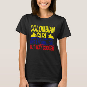 Colombian Girl Colombia Flag T-Shirt