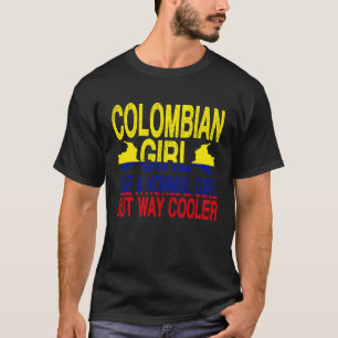 Colombian Girl   Colombia Flag T-Shirt