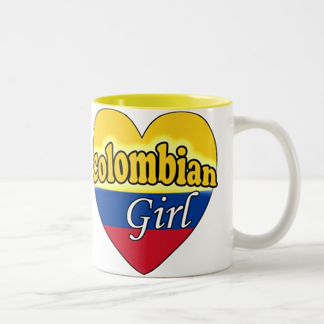 Colombian Girl Two-Tone Coffee Mug (Right)