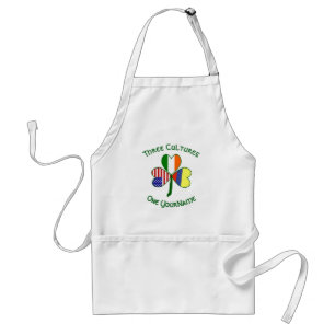 Colombian Irish American Flags Shamrock Your Name Standard Apron