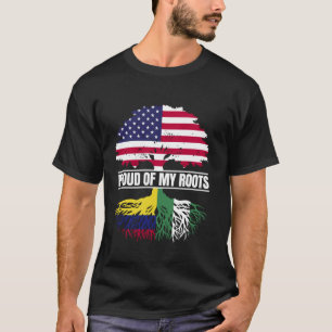 Colombian Nigerian Mix Proud of my Roots Colombia  T-Shirt