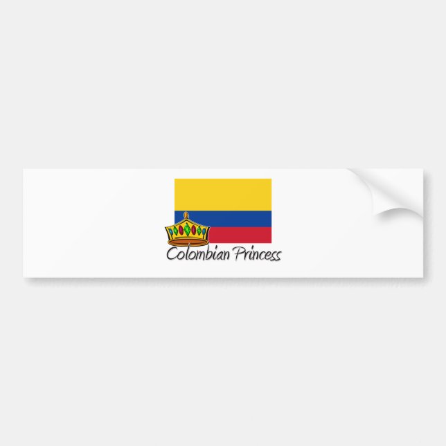 Colombian Princess Bumper Sticker (Front)