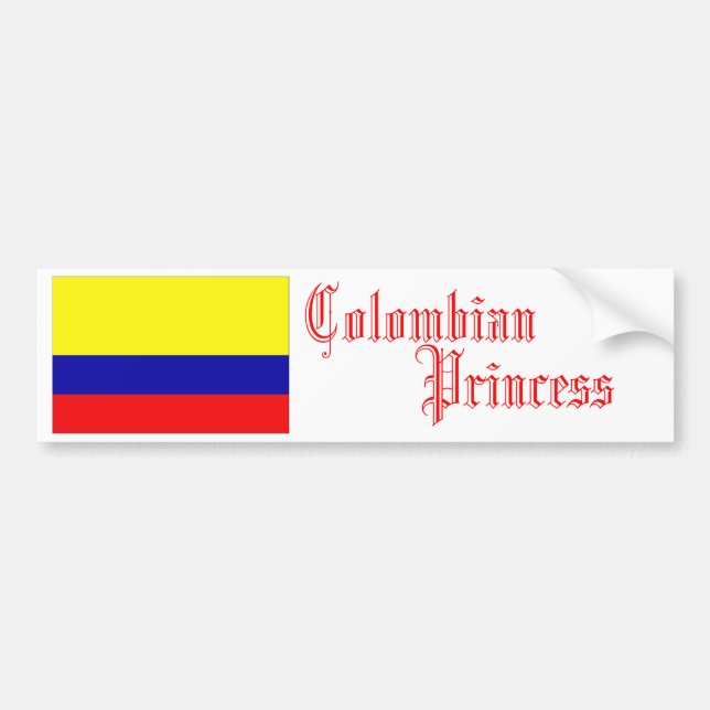 Colombian Princess, Bumper Sticker (Front)