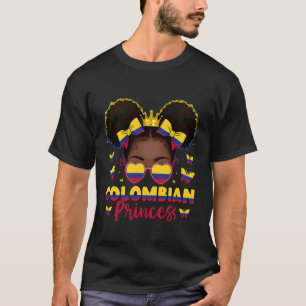 Colombian Princess Colombian Flag Afro Colombian G T-Shirt