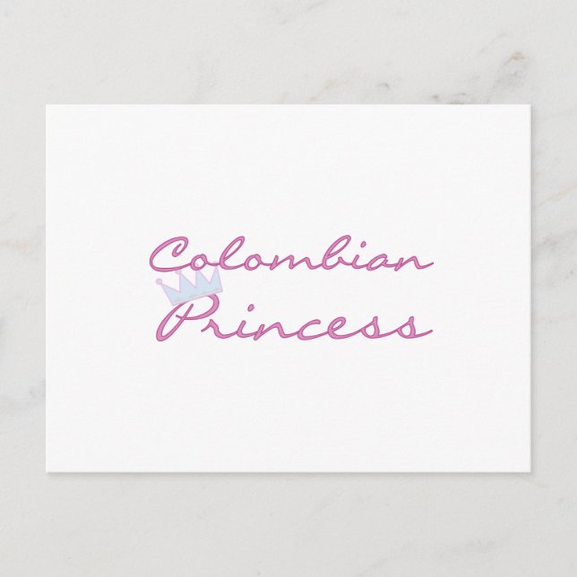 Colombian Princess Postcard (Front)