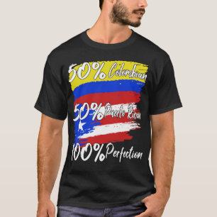Colombian Puerto Rican Pride Heritage Funny Gift T-Shirt