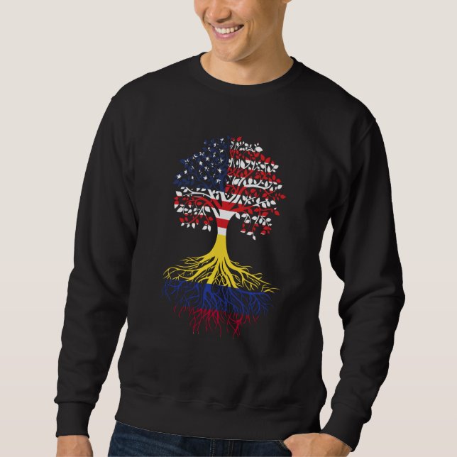 Colombian Roots American Grown Tree Flag Sweatshirt (Front)