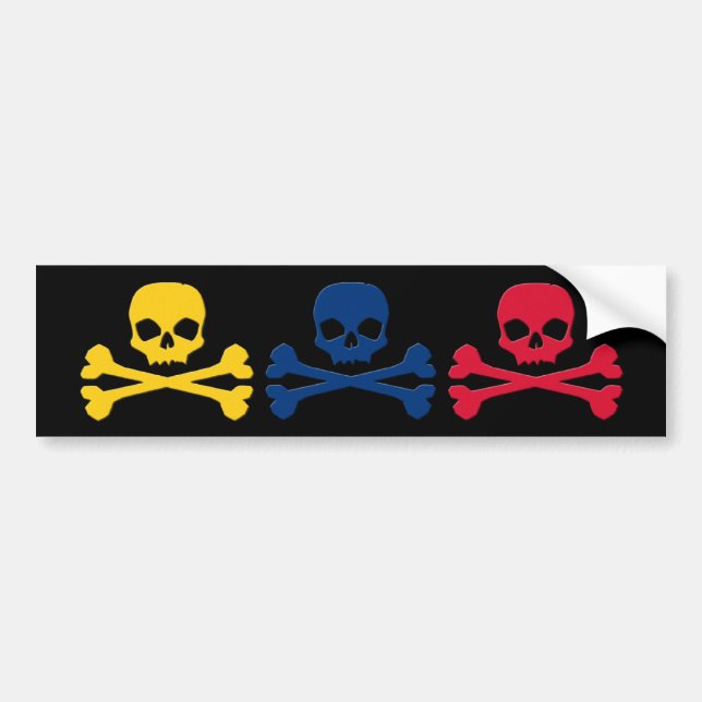 Colombian Skulls Bumper Sticker (Front)