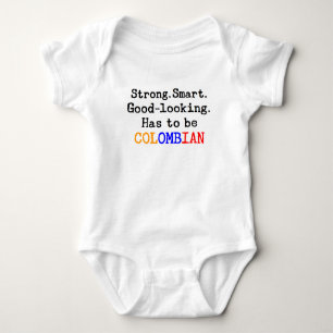 colombian strong baby bodysuit