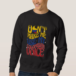 Colombian Women Hispanic Pride Colombia Flag Colom Sweatshirt