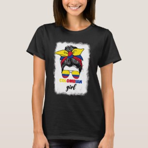 Colombiana Colombia Flag Cute Colombian Girl For W T-Shirt