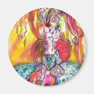 COLOMBINA LADY WITH MASK VENETIAN MASQUERADE MAGNET
