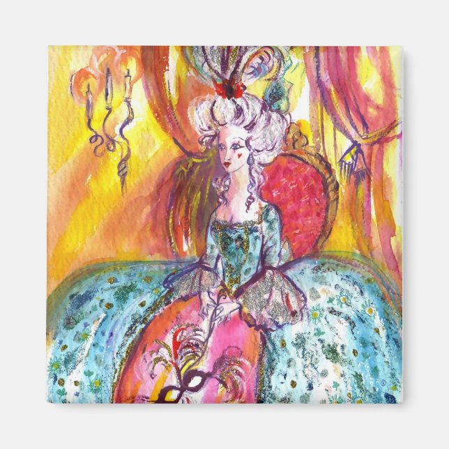 COLOMBINA / VENETIAN MASQUERADE MASKS MAGNET (Front)