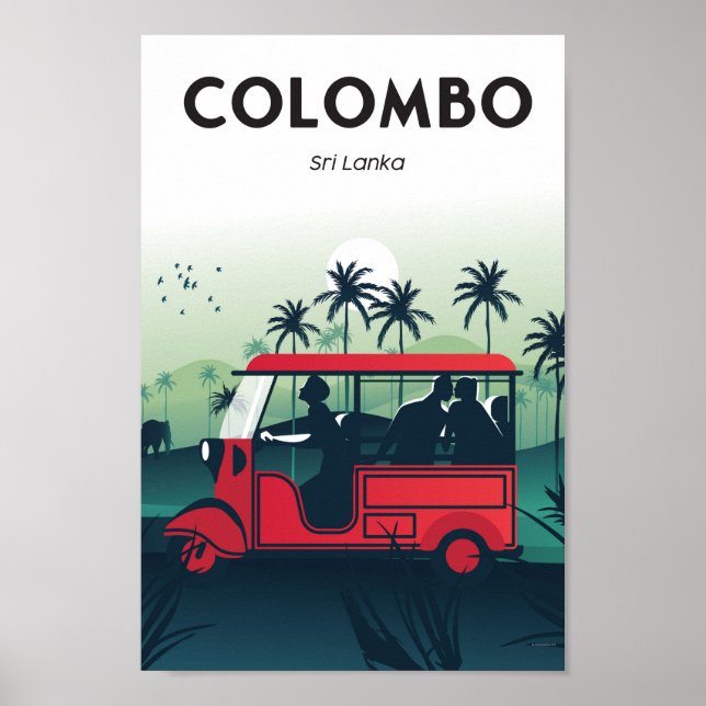Colombo Sri Lanka travel poster (Front)