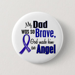 Colon Cancer ANGEL 1 Dad 6 Cm Round Badge