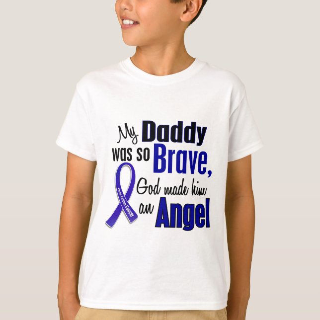 Colon Cancer ANGEL 1 Daddy T-Shirt (Front)