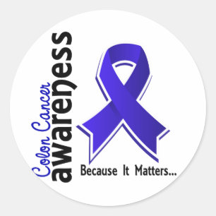 Colon Cancer Awareness 5 Classic Round Sticker