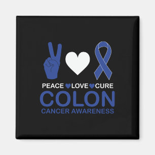 Colon Cancer Awareness Blue Ribbon Long Sleeve Magnet