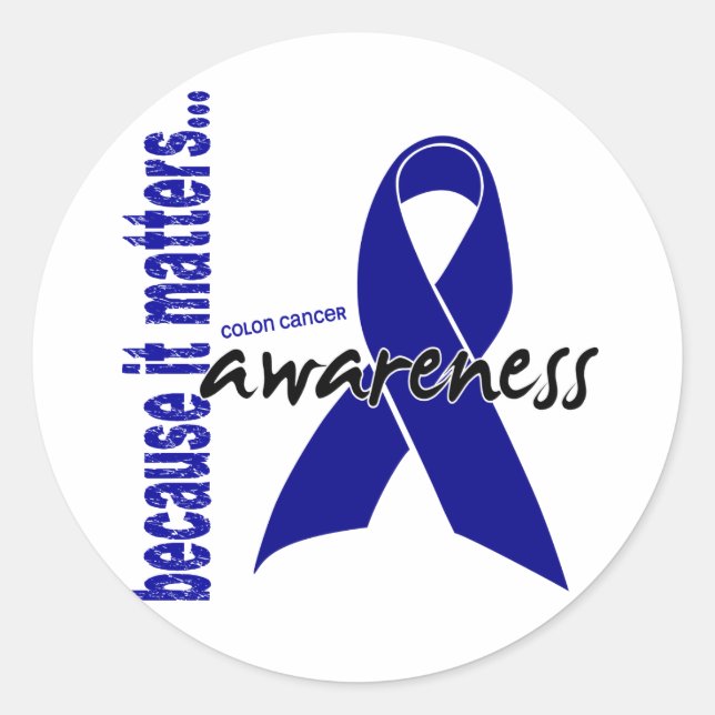 Colon Cancer Awareness Classic Round Sticker (Front)