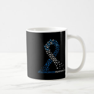 Colon Cancer Awareness Colonoscopy Blue Ribbon Coffee Mug