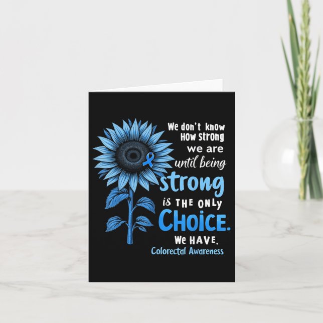Colon Cancer Awareness Colourectal Cancer Blue Sun Card (Front)
