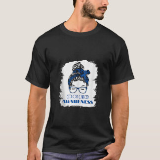 Colon Cancer Awareness CRC Colourectal Cancer Blue T-Shirt