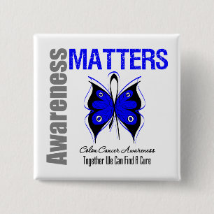 Colon Cancer Awareness Matters 15 Cm Square Badge