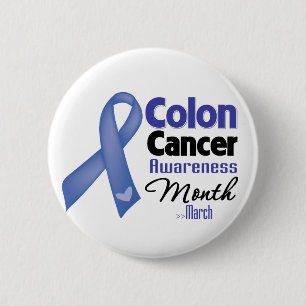 Colon Cancer Awareness Month 6 Cm Round Badge