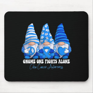 Colon Cancer Awareness Month Blue Ribbon Gnomies Mouse Pad