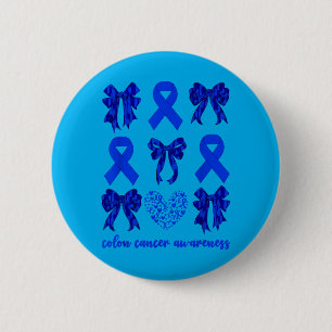 Colon Cancer Awareness Month For Women Colourectal 6 Cm Round Badge