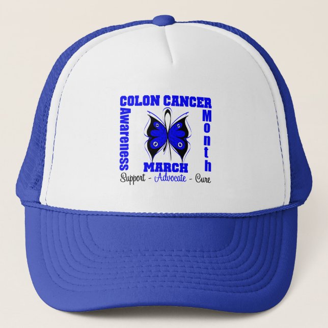 Colon Cancer Awareness Month Trucker Hat (Front)