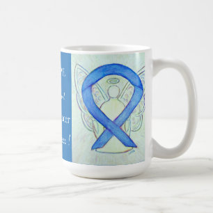 Colon Cancer Awareness Ribbon Angel Custom Mug