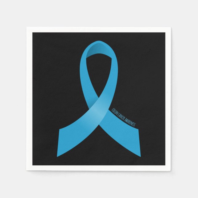 Colon Cancer Awareness Ribbon Napkin (Front)