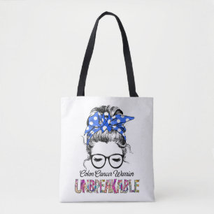 Colon Cancer Awareness Ribbon Support Gifts Tote Bag