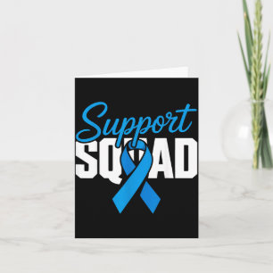 Colon Cancer Awareness Support Squad Blue Ribbon Card