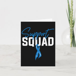 Colon Cancer Awareness Support Squad Blue Ribbon  Card