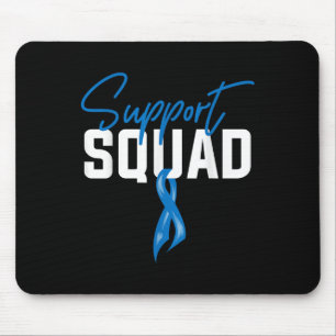 Colon Cancer Awareness Support Squad Blue Ribbon Mouse Pad