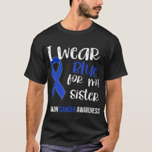 Colon Cancer Awareness Survivor Gift Blue Ribbon T-Shirt