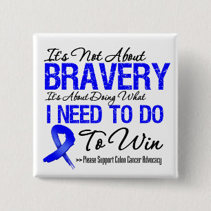 Colon Cancer Battle 15 Cm Square Badge
