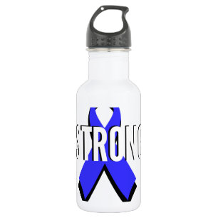 Colon Cancer Blue Ribbon Strong 532 Ml Water Bottle