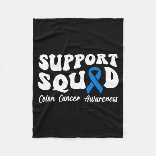 Colon cancer blue ribbon support squad colon fleece blanket