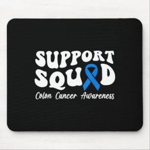 Colon cancer blue ribbon support squad colon mouse pad